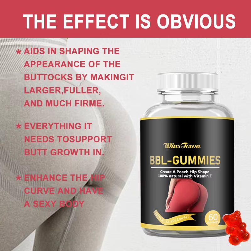 1 Bottle BBL Gummies. Body Dietary Supplements for Hip Curves