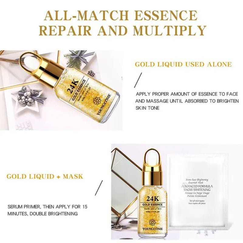 24K Acne & Blackhead Serum with Hyaluronic Acid & Nicotinamide (10ml-50ml)